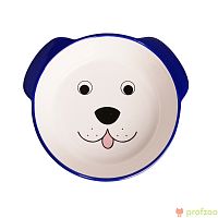 Изображение Миска керамика "Мордочка собаки" синяя 180мл "Mr.Kranch" от магазина Profzoo