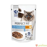 Изображение Perfect fit пауч 75г Индейка в соусе Красивая шерсть и здоровая кожа для кошек от магазина Profzoo