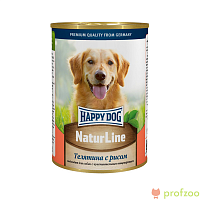 Изображение Хэппи Дог консервы паштет Телятина с рисом для собак 410г от магазина Profzoo