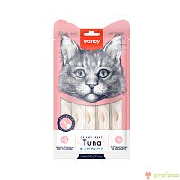 Изображение Wanpy Cat "Нежное пюре" из тунца и креветками для кошек 14г 1шт от магазина Profzoo