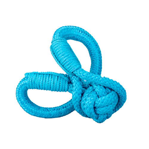 Изображение Playology игр. Жевательный канат Tough Tug Knot для щенков с ароматом арахиса голубой от магазина Profzoo фото 5