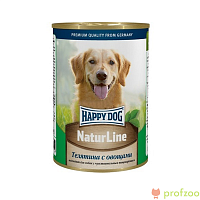 Изображение Хэппи Дог консервы паштет Телятина с овощами для собак 410г от магазина Profzoo