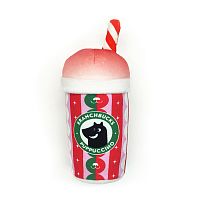 Изображение Mr.Kranch игр. "Капучино Kranchbucks" с пищалкой и хрустящей трубочкой для собак, новогодняя серия от магазина Profzoo