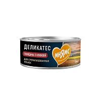 Изображение Мнямс Delicatesse консервы "Паштет по-шведски" Говядина с клюквой для стерил.кошек 100г от магазина Profzoo