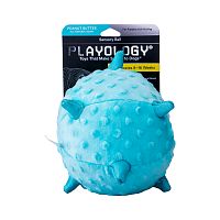 Изображение Playology игр. Сенсорный плюш мяч Puppy Sensory Ball 11см с ароматом арахиса голубой для щенков от магазина Profzoo