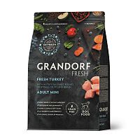 Изображение Grandorf Fresh Dog Adult Mini Свежее мясо индейки с бататом для собак мелких пород 1кг от магазина Profzoo