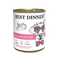Изображение Best Dinner консервы 850г Телятина с тыквой для щенков и собак от магазина Profzoo