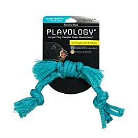 Изображение Playology игр. Сенсорный канат Puppy Sensory Rope с ароматом арахиса голубой для щенков от магазина Profzoo