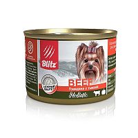 Изображение Blitz Sensitive консервы Говядина с тыквой нежный паштет для собак мелких пород 200г от магазина Profzoo