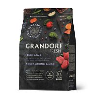 Изображение Grandorf Fresh Dog Adult Med&Maxi Свежее мясо ягненка с бататом для средних и крупных пород 1кг от магазина Profzoo