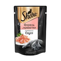 Изображение Шеба пауч 75г Форель и креветки ломтики в соусе от магазина Profzoo