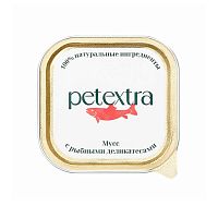 Изображение PETEXTRA консервы 100г Мусс с рыбными деликатесами для взрослых кошек от магазина Profzoo