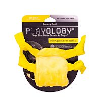 Изображение Playology игр. Сенсорная плюш улитка Puppy Sensory Snail с ароматом курицы желтая для щенков от магазина Profzoo