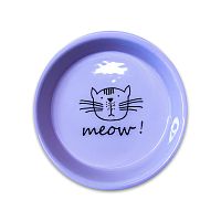 Изображение Миска керамика "MEOW" 200мл сиреневая "Mr.Kranch" от магазина Profzoo