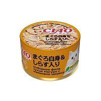 Изображение INABA ЧАО консервы 85г Тунец Магуро (белое мясо с мальками ширасу) для кошек от магазина Profzoo
