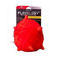 Изображение Playology игр. Сенсорный плюш мяч Puppy Sensory Ball 11см с ароматом говядины красный для щенков от магазина Profzoo