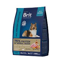 Изображение Brit Premium Dog Sensitive Ягненок для собак с чувствит.пищеварением 3кг от магазина Profzoo