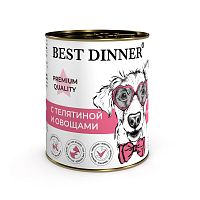 Изображение Best Dinner Premium Меню №4 консервы 340г Телятина и Овощи для собак и щенков от магазина Profzoo
