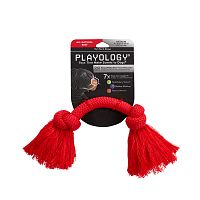 Изображение Playology игр. Жевательный канат Dri-Tech Rope с ароматом говядины средний красный для собак от магазина Profzoo