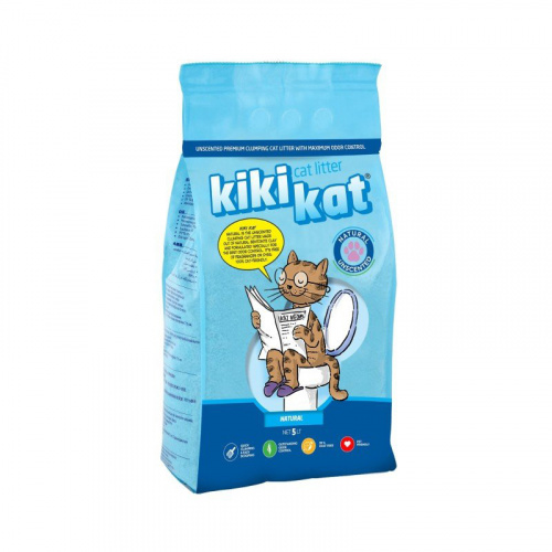 Изображение Бентонитовый комкующийся супер-белый 5л KikiKat от магазина Profzoo