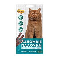 Изображение Лакомые палочки Мнямс 5г Индейка+цыпленок для стерил.кошек 1х3шт от магазина Profzoo
