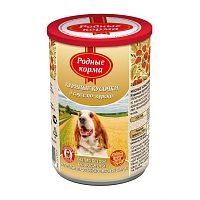 Изображение Родные корма консервы 410г Куриные кусочки в соусе по-курски для собак от магазина Profzoo