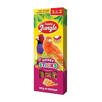Happy Jungle палочки Мёд+Овощи для канареек и экзотов 3х30г