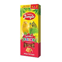 Happy Jungle палочки Мёд+Ягоды для попугаев и канареек 3х30г