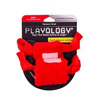 Изображение Playology игр. Сенсорная плюш улитка Puppy Sensory Snail с ароматом говядины красная для щенков от магазина Profzoo