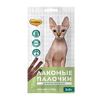 Изображение Лакомые палочки Мнямс 5г Кролик+Утка для кошек 1х3шт от магазина Profzoo