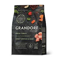 Изображение Grandorf Fresh Dog Adult Med&Maxi Свежее мясо индейки с бататом для средних и крупных пород 3кг от магазина Profzoo