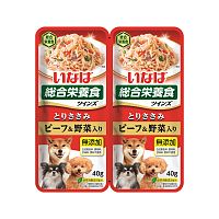 Изображение INABA ТВИНС пауч 2х40г Курица и Говядина с овощами для собак от магазина Profzoo