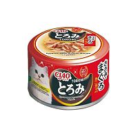 Изображение INABA ТОРОМИ консервы 80г Филе кур+тунец магуро с сурими для кошек от магазина Profzoo