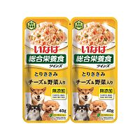 Изображение INABA ТВИНС пауч 2х40г Курица и Сыр с овощами для собак от магазина Profzoo