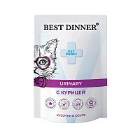 Изображение Best Dinner Exclusive Vet Profi пауч 85г Urinary Курица кусочки в соусе для кошек от магазина Profzoo