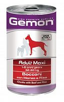 Изображение GEMON Dog Adut Maxi консервы кусочки Говядина с рисом для крупных пород 1250г от магазина Profzoo