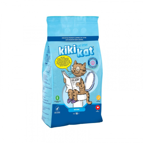 Изображение Бентонитовый комкующийся супер-белый 10л KikiKat от магазина Profzoo