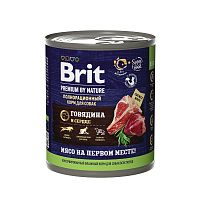 Изображение Brit Premium консервы 850г Говядина и Сердце для собак всех пород от магазина Profzoo