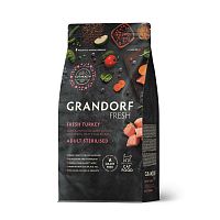 Изображение Grandorf Fresh Cat Sterilised Свежее мясо индейки с бататом для стерилизованных кошек 2кг от магазина Profzoo