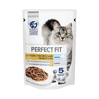 Изображение Perfect fit пауч 75г Лосось в соусе для кошек с чувствит.пищ. от магазина Profzoo