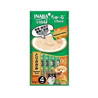 Изображение INABA ЧАО ЧУРУ Лакомство-пюре с куриным филе для здоровья кожи и шерсти для собак (4х14г) от магазина Profzoo