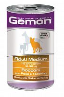 Изображение GEMON Dog Adult Medium консервы Курица и Индейка для средних пород 1250г от магазина Profzoo
