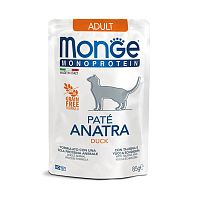 Изображение Monge Cat Monoprotein пауч Утка для кошек 85г от магазина Profzoo