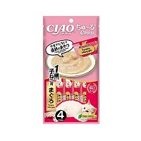 Изображение INABA ЧАО ЧУРУ Лакомство-пюре тунец Магуро для котят (4шт х 14г) от магазина Profzoo