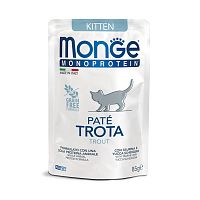Изображение Monge Cat Monoprotein пауч Форель для котят 85г от магазина Profzoo