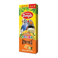 Happy Jungle палочки Мёд+Фрукты для попугаев и экзотов 3х30г