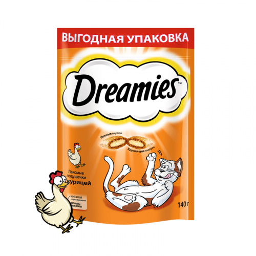 Изображение Dreamies Курица 140г для кошек от магазина Profzoo