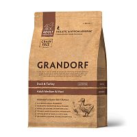 Изображение Grandorf Dog Medium & Maxi Утка и Индейка для средних и крупных пород 3кг от магазина Profzoo