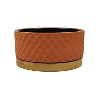 Изображение Миска керамика "Bamboo" коричневая на бамбуковой подставке 530мл "Mr.Kranch" от магазина Profzoo