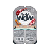 Изображение AlphaPet WOW Superpremium консервы 100г Ягненок и тушеная морковь для собак с чувств.пищ. от магазина Profzoo